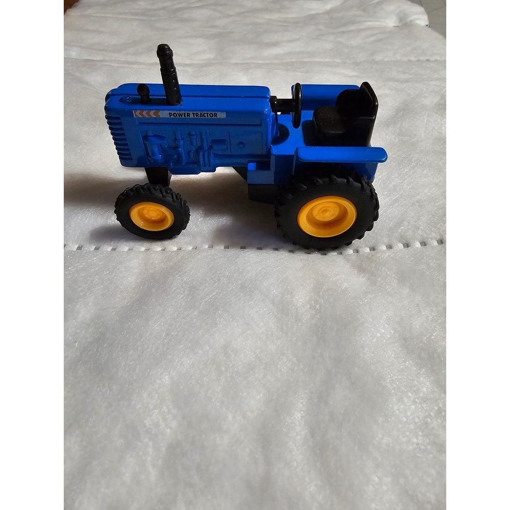 Power Tractor Toy Vehicle‎ Farm Tractor Pullback Action Blue Yellow Wheels